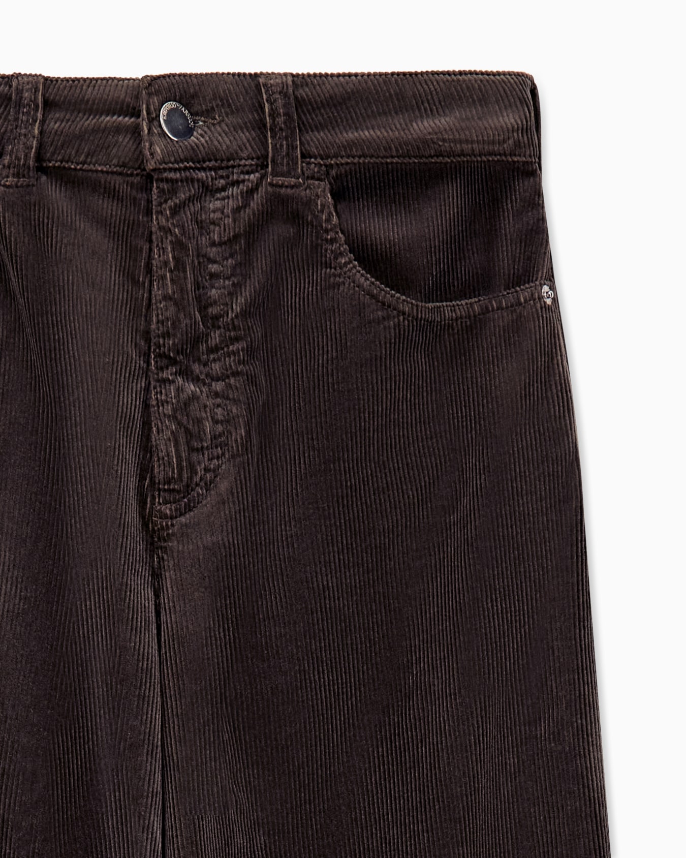 Wide-leg five-pocket trousers in garment-dyed corduroy Slide 4