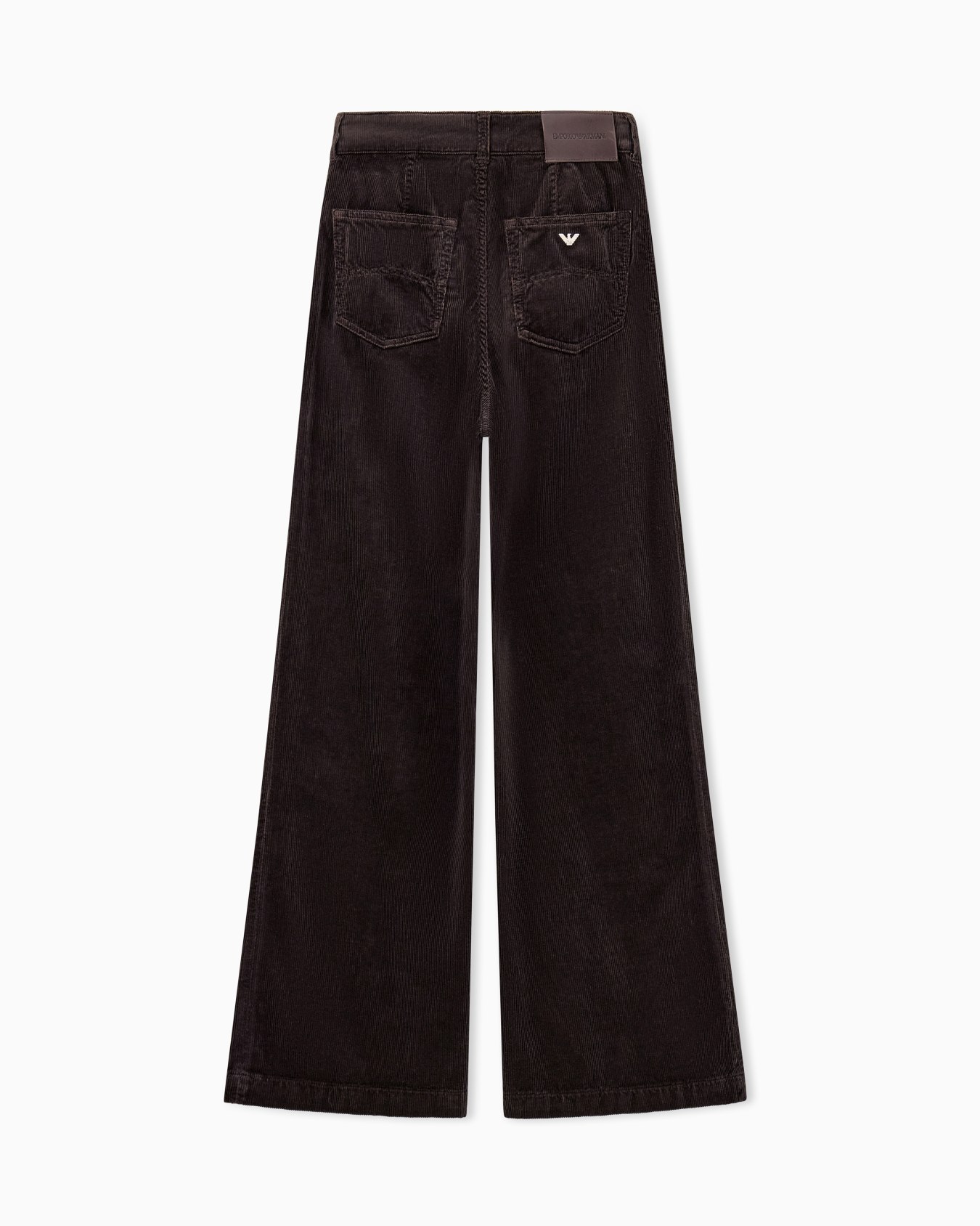 Wide-leg five-pocket trousers in garment-dyed corduroy Slide 2