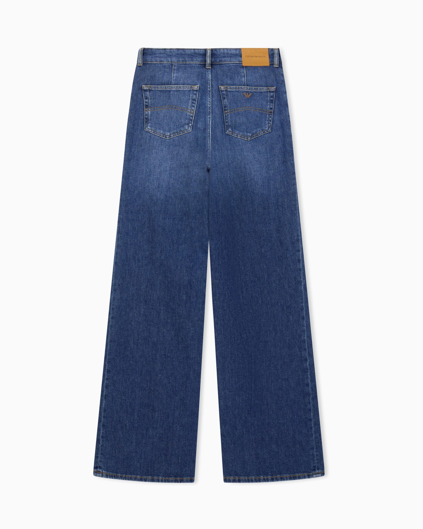 5-pocket pants high-waisted wide-leg denim with a used look Slide 1