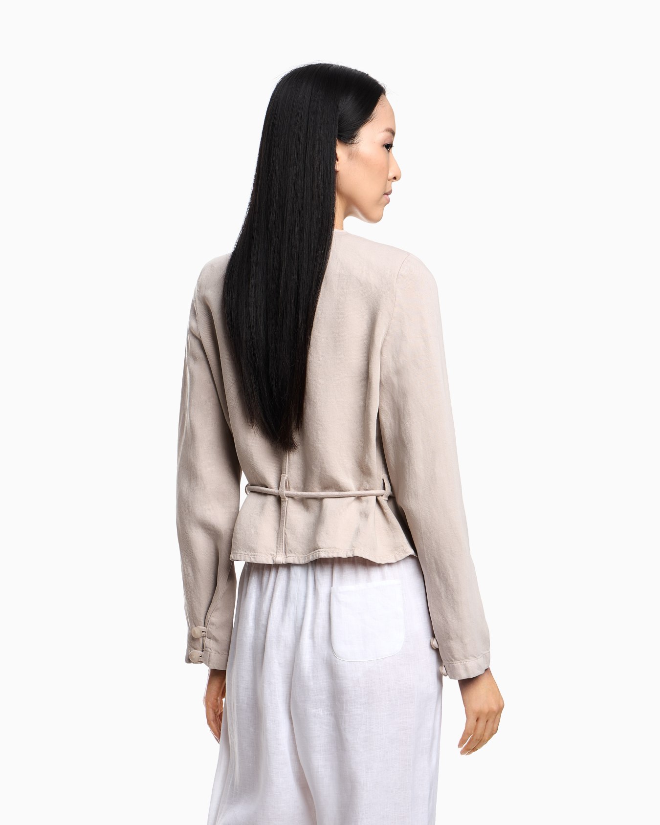 Giacca con laccio in lyocell e lino tinto capo ASV Slide 2