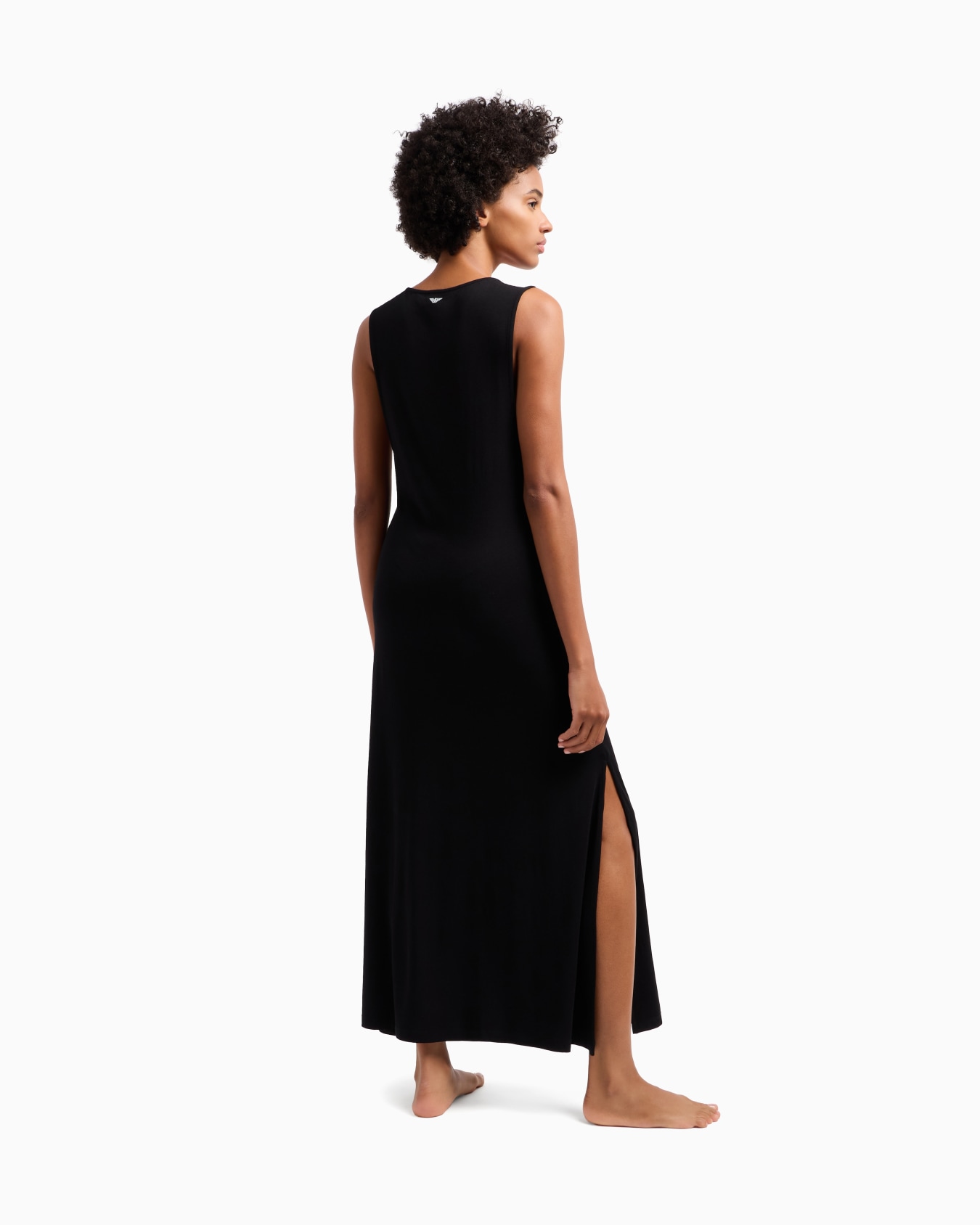 ASV recycled viscose micro stud logo beachwear dress Slide 2