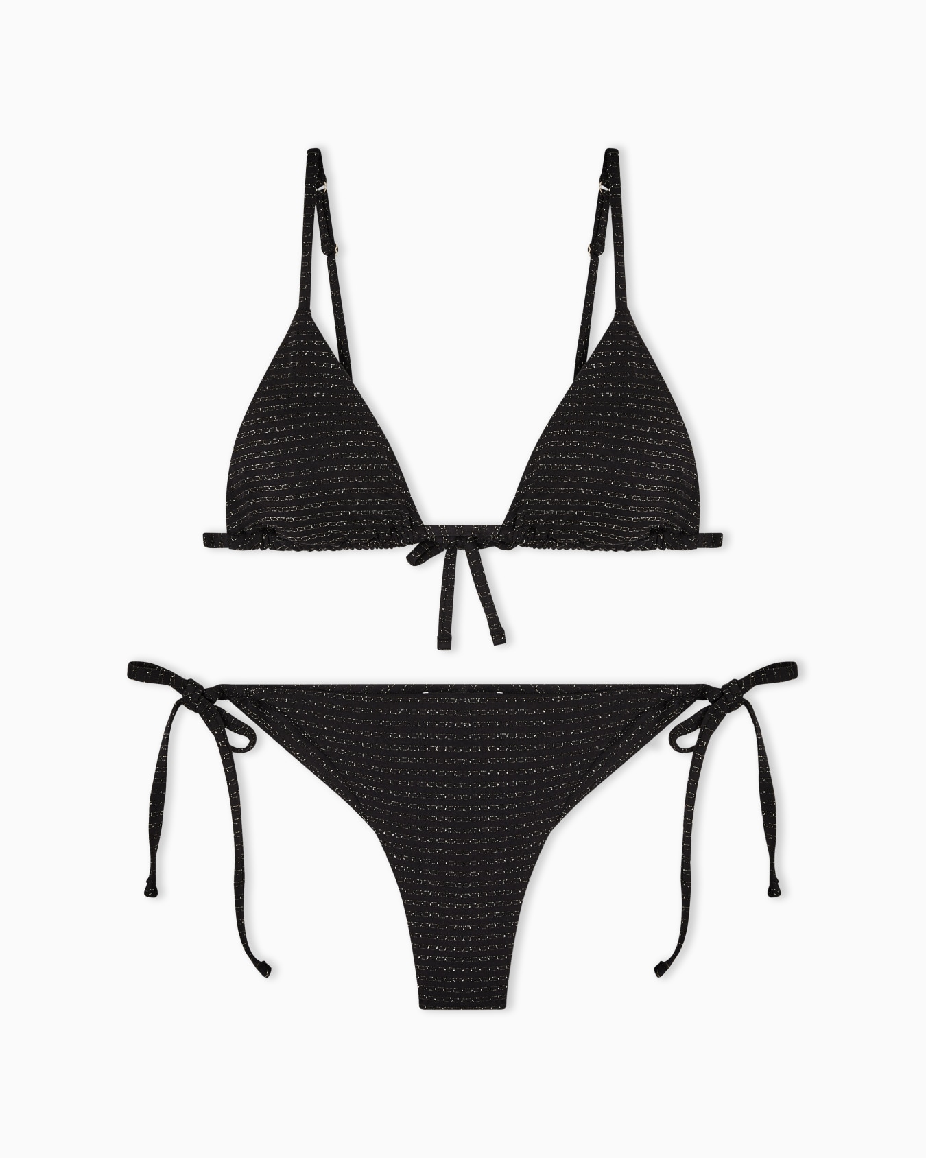 Bikini avec triangle rembourré en lycra avec lurex Diapositive 0