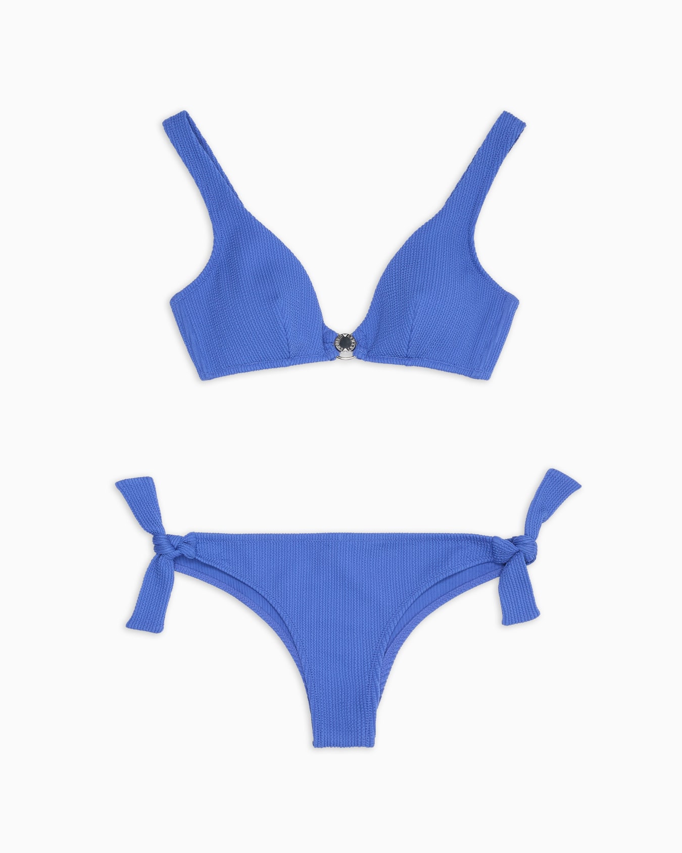 ASV textured recycled fabric triangle bikini Slide 0