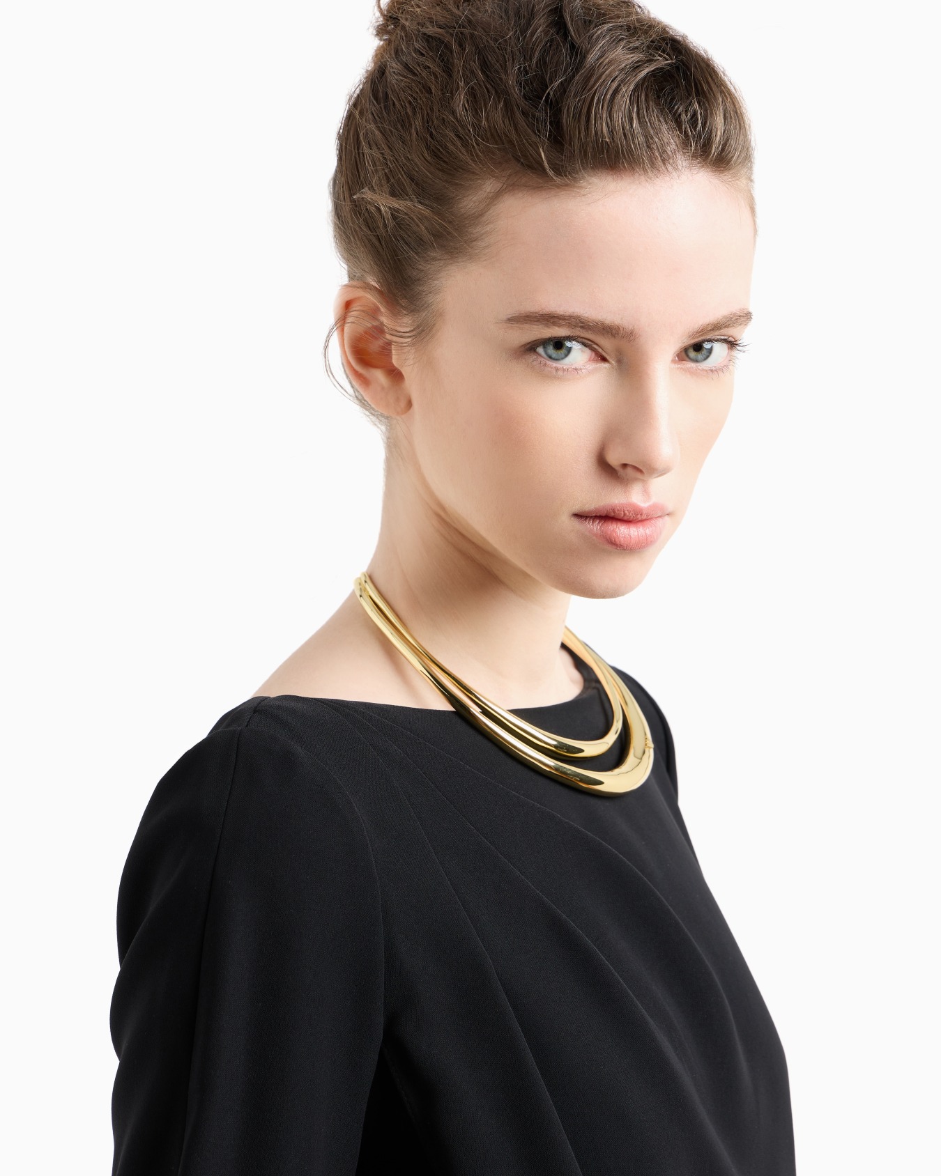 Technical cady dress with front panel Slide 3