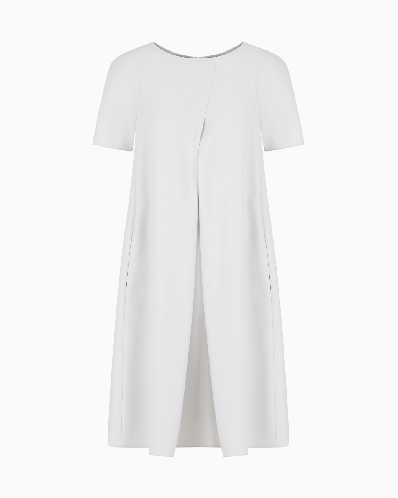 Vestido acampanado de cady técnico con maxipliegue godet Diapositiva 0
