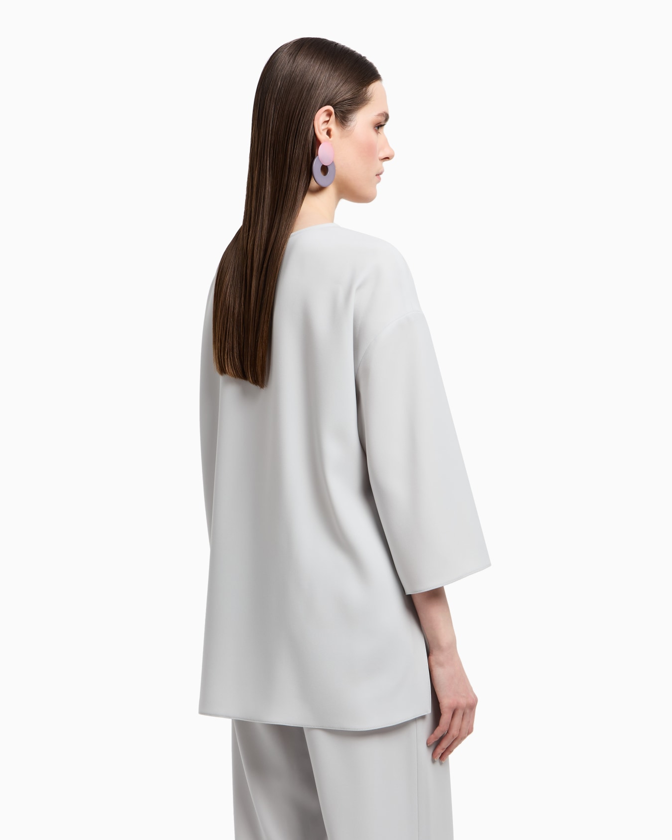 Technical cady blouse with laser cuts Slide 2