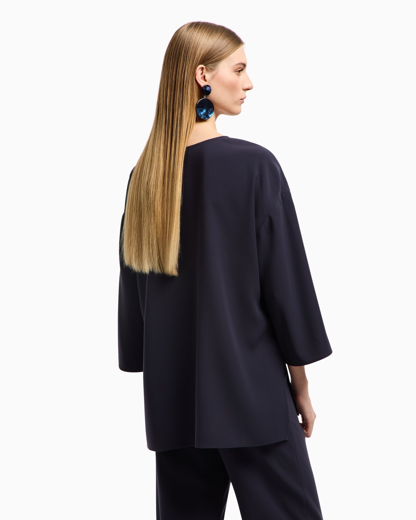 Technical cady blouse with laser cuts Slide 2