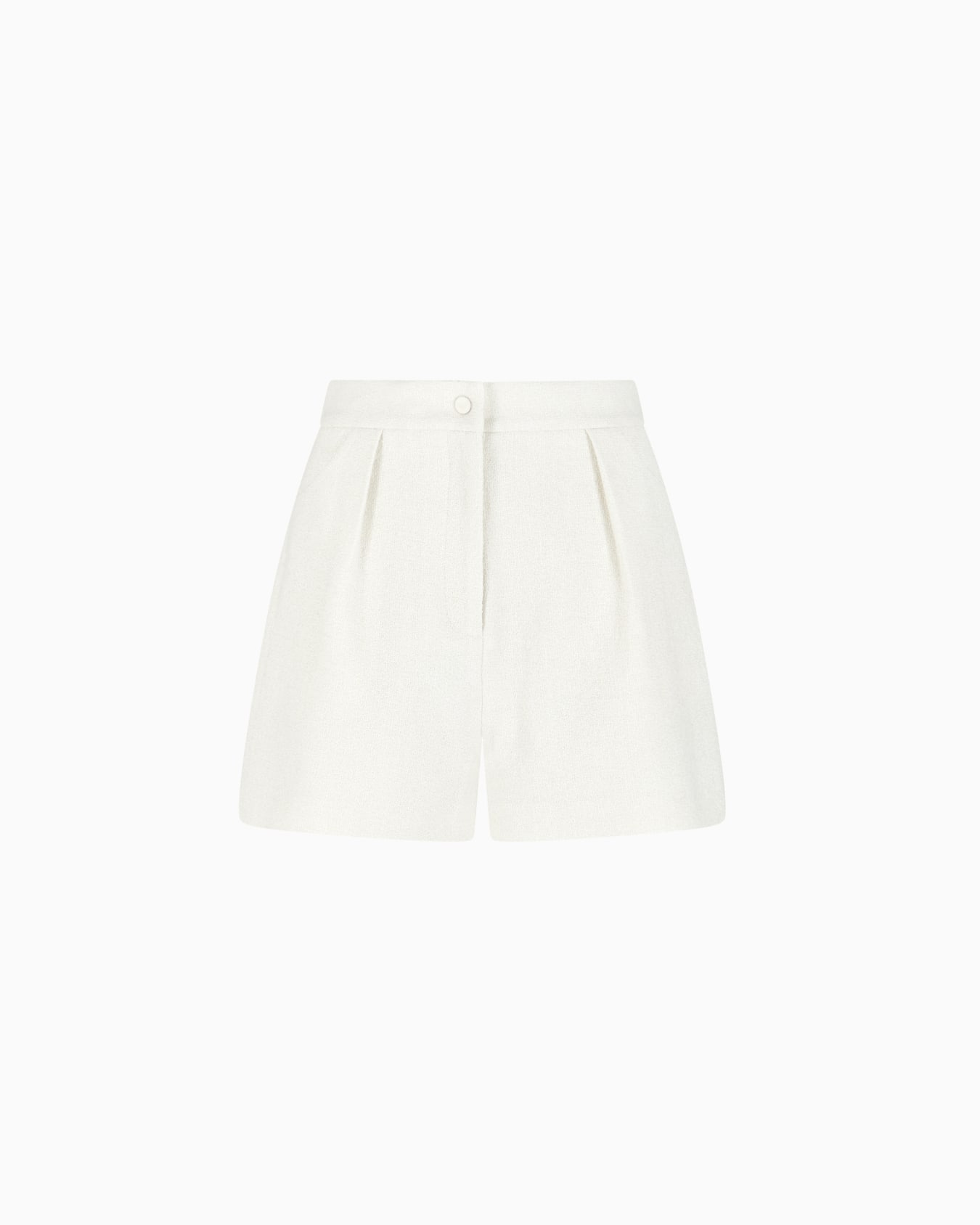 Pantalones cortos en mezcla de lana efecto microbouclé Diapositiva 0