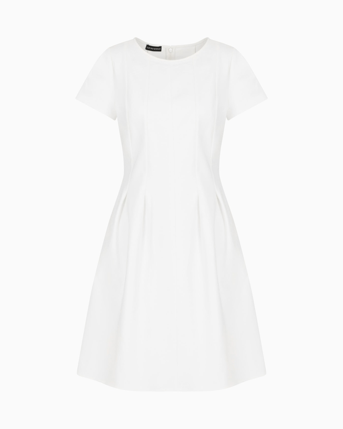 Kleid aus einer Couture-Baumwollmischung mit Falten Folie 0