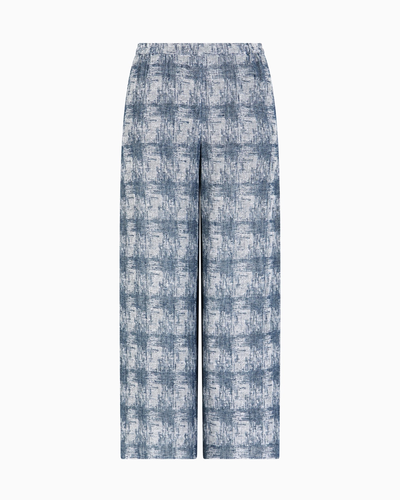 Check linen gauze trousers Slide 0