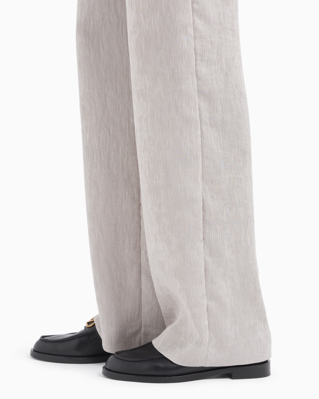 Pantalones de cintura elástica de canneté fluido Diapositiva 4