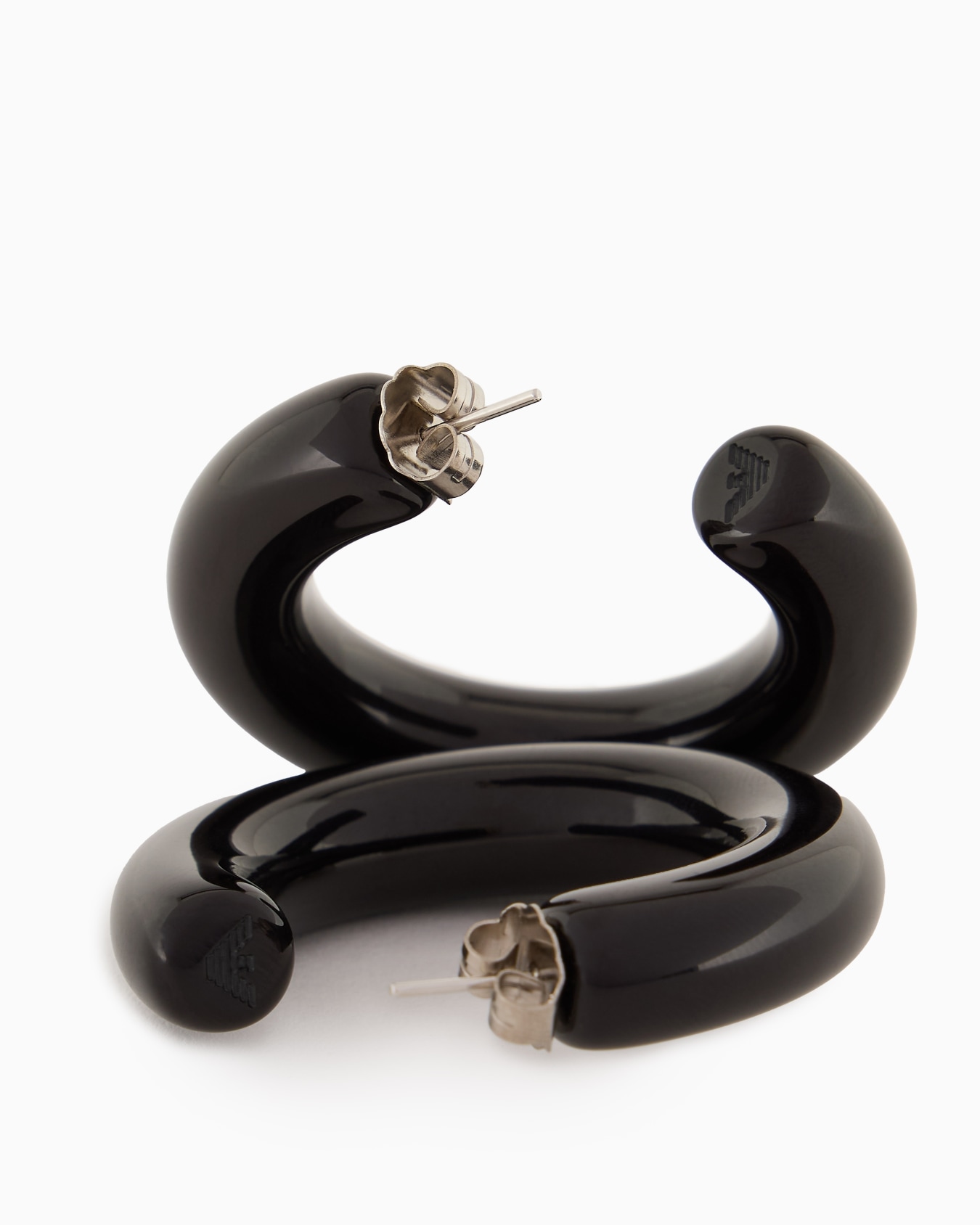 Oversized, multicoloured hoop earrings Slide 1