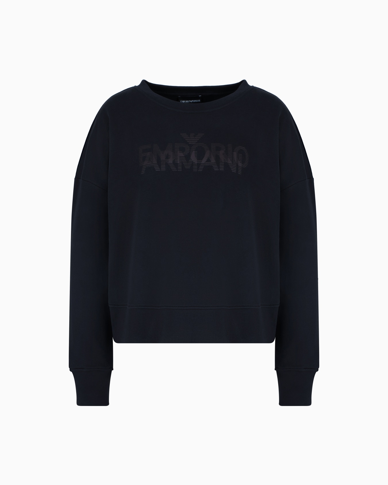 Sweatshirt in French terry cotton with oversized logo Slide 0