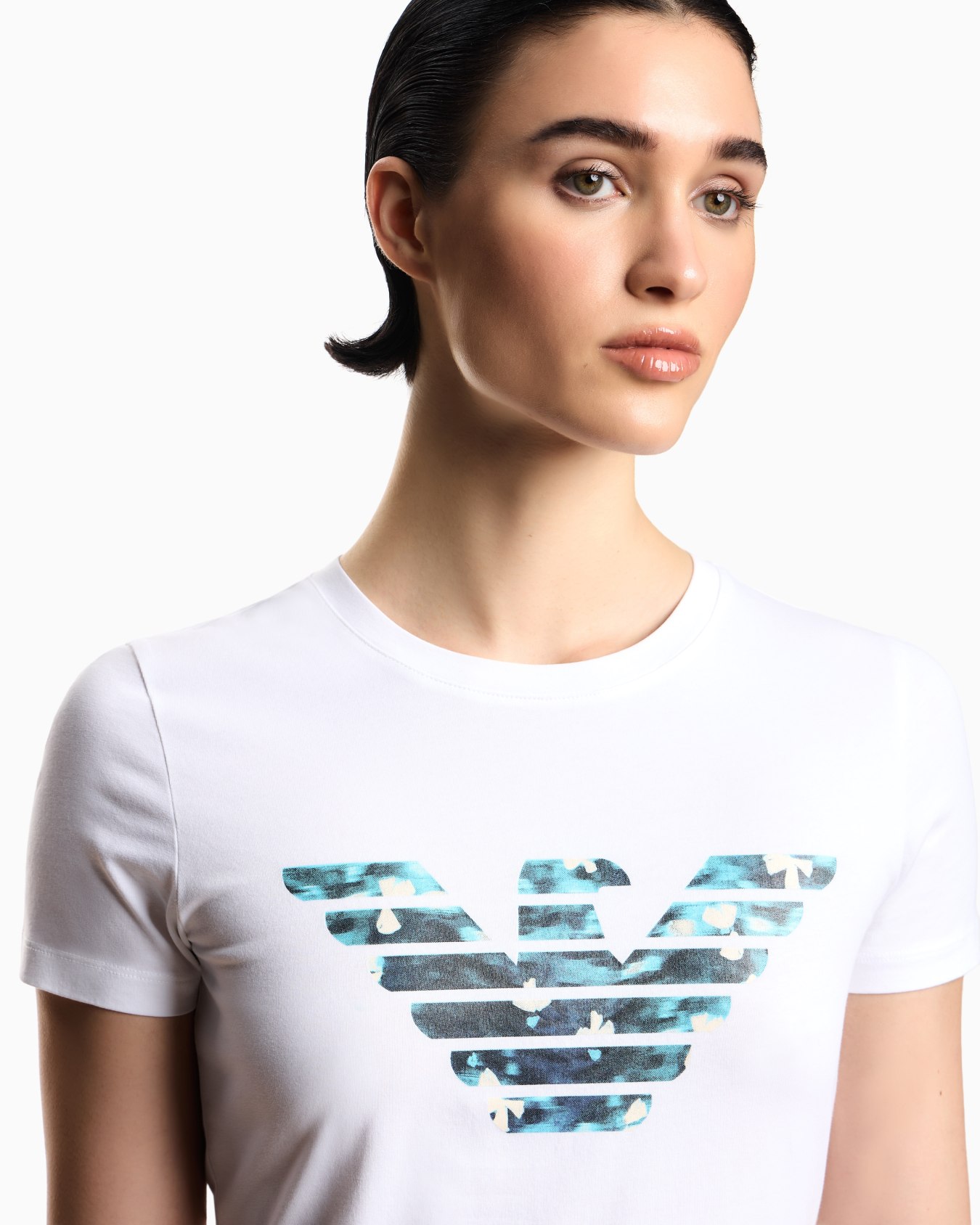 ASV stretch-jersey slim-fit T-shirt with oversized eagle pattern Slide 4