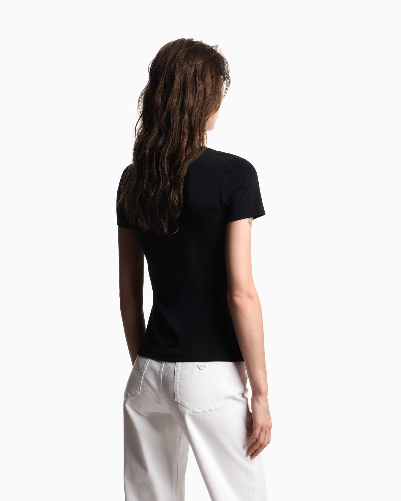 ASV stretch-jersey slim-fit T-shirt with oversized eagle pattern Slide 2