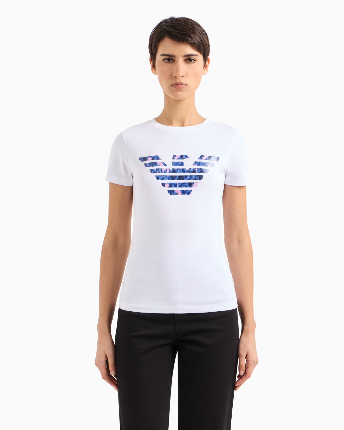 ASV stretch-jersey slim-fit T-shirt with oversized eagle pattern Slide 3