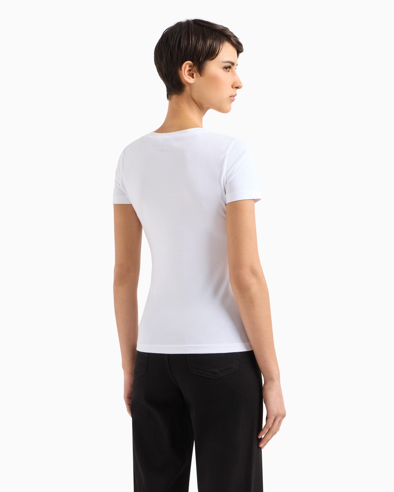 ASV stretch-jersey slim-fit T-shirt with oversized eagle pattern Slide 2