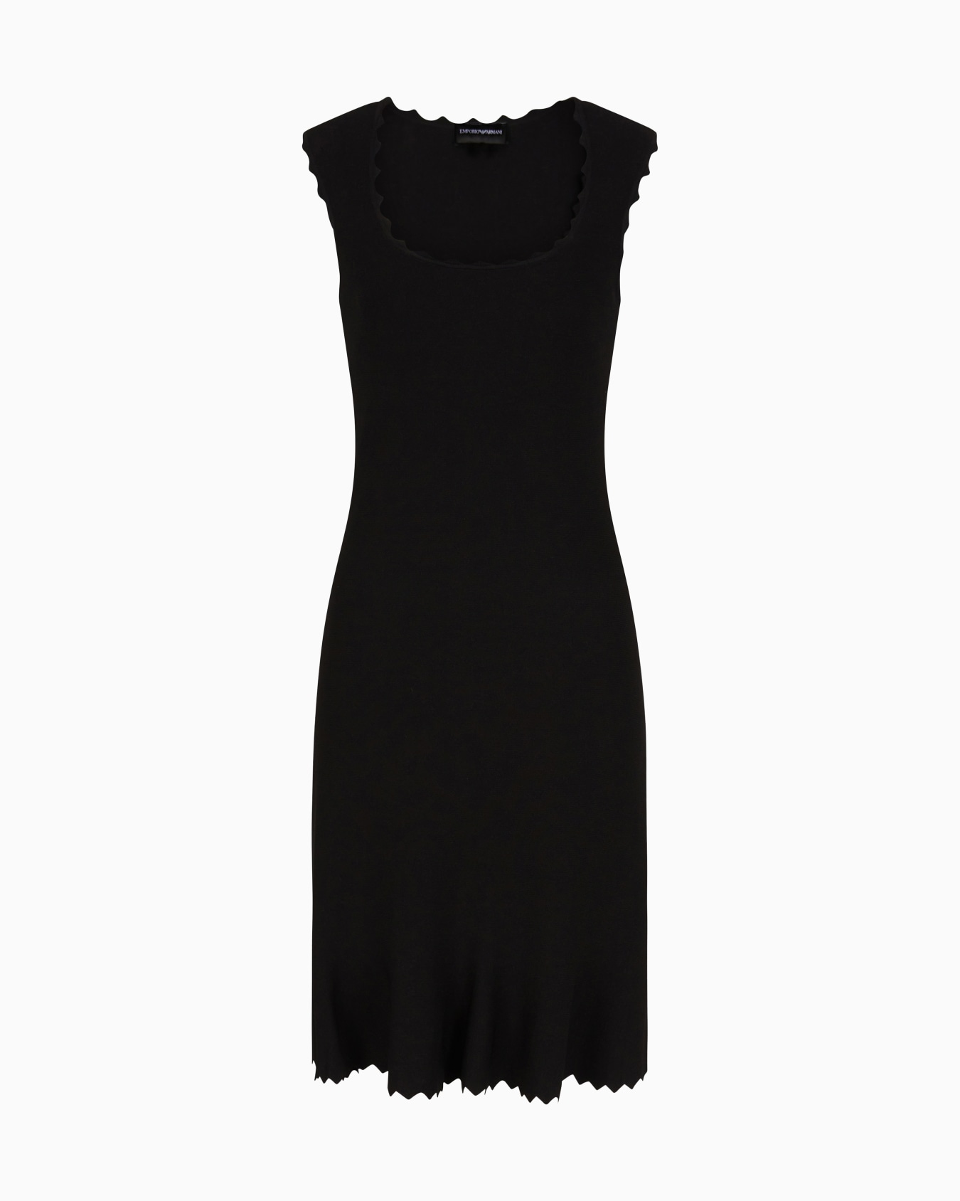Knitted dress with scalloped edges  Slide 0
