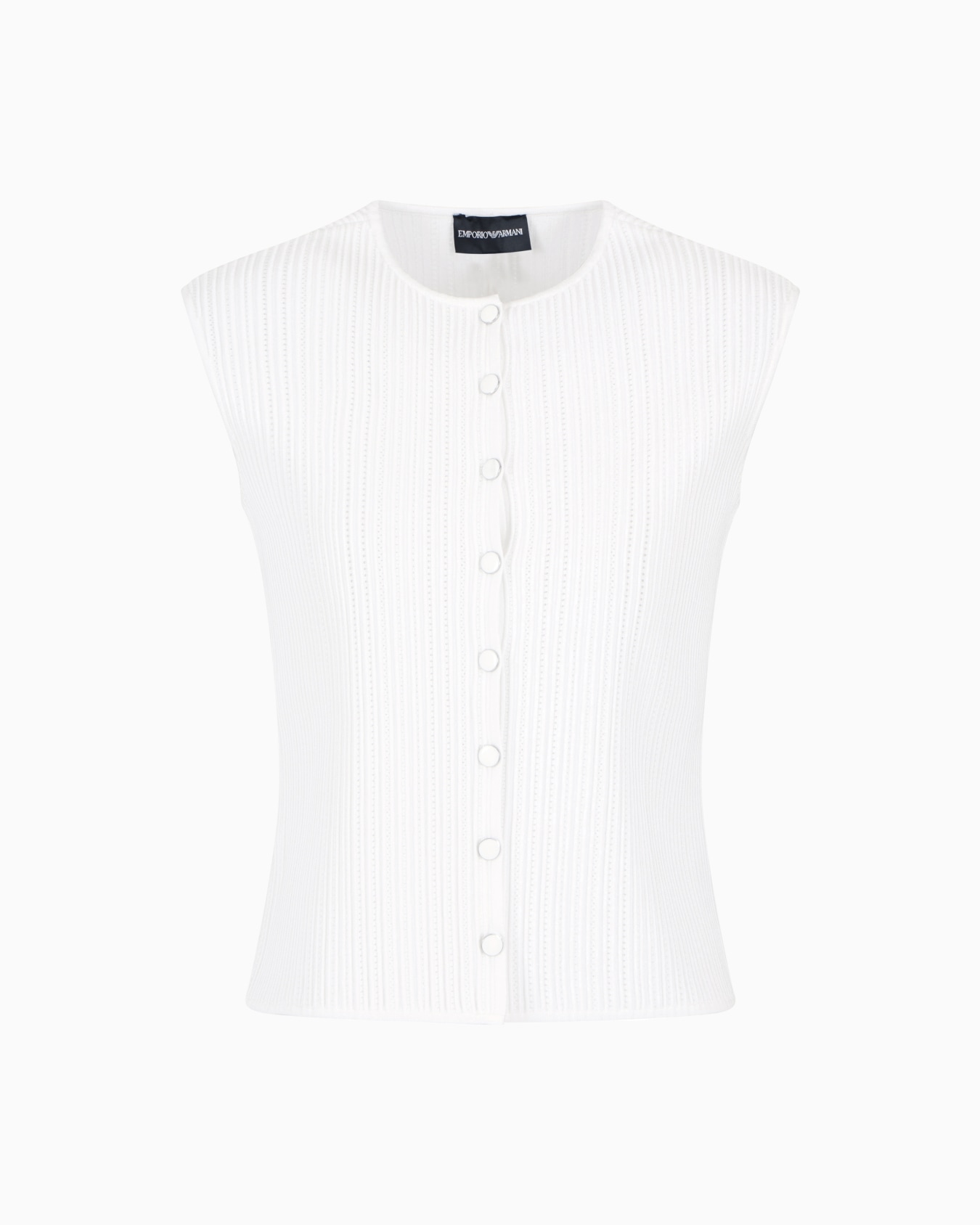 Perforated ottoman fabric waistcoat Slide 0
