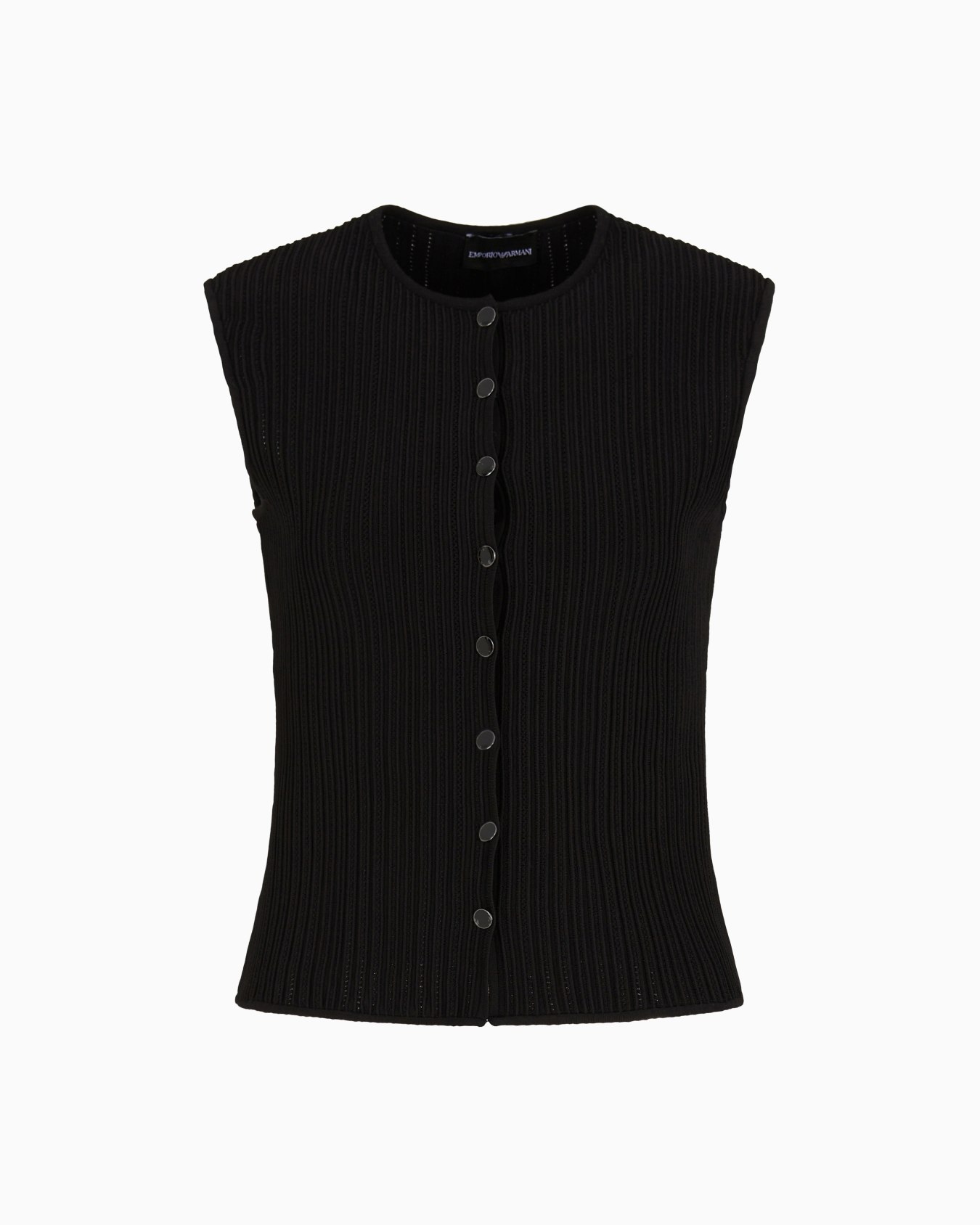 Perforated ottoman fabric waistcoat Slide 0