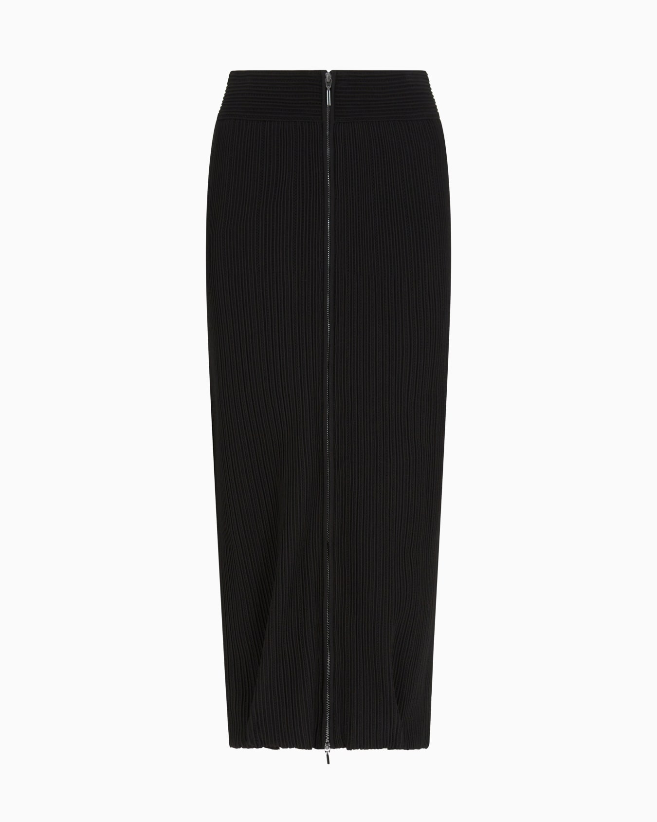 Smooth ottoman full-zip pencil skirt Slide 0