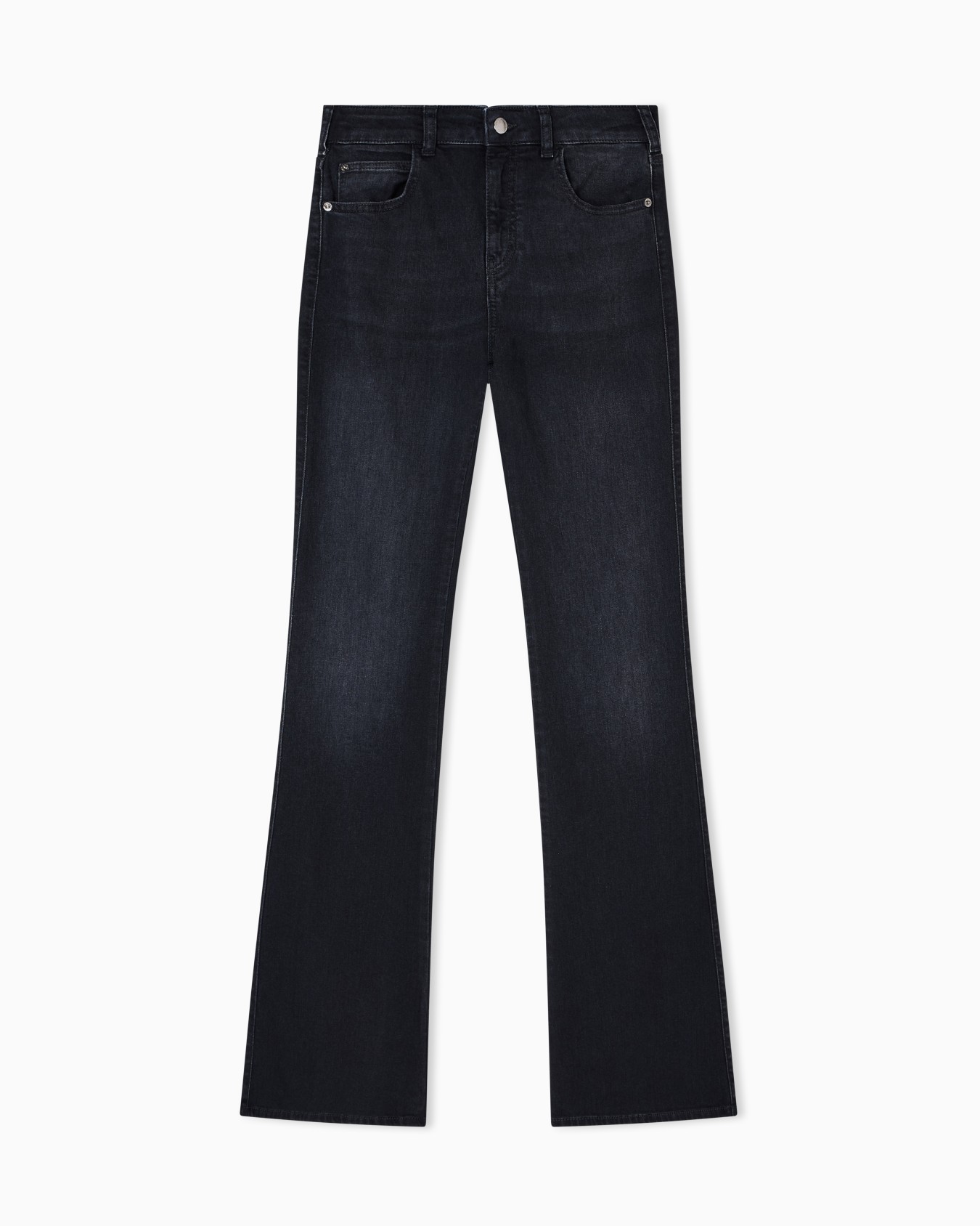 J47 Mid-high rise jeans with a flared leg in a worn-look stretch denim Slide 0