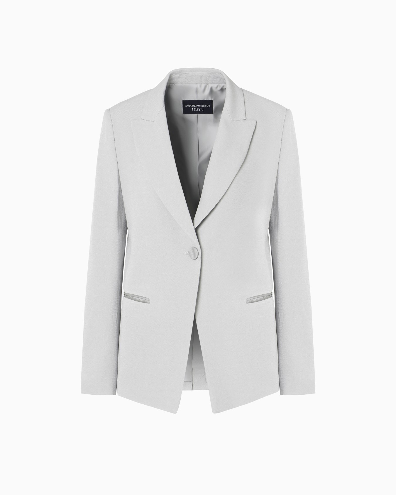 Icon chevron acetate-blend single-breasted blazer Slide 0