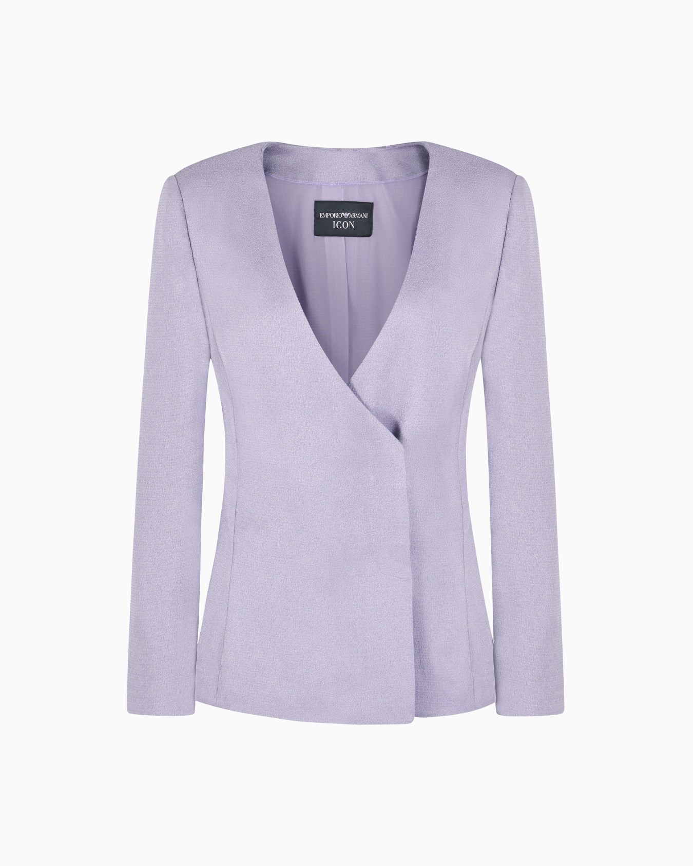 Icon sablé fabric V-neck jacket Slide 0