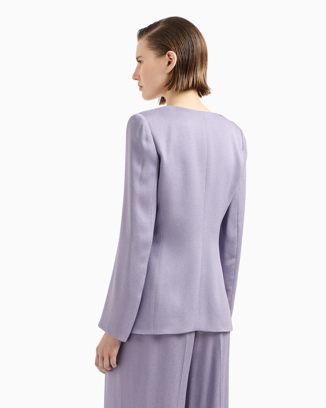 Icon sablé fabric V-neck jacket Slide 2