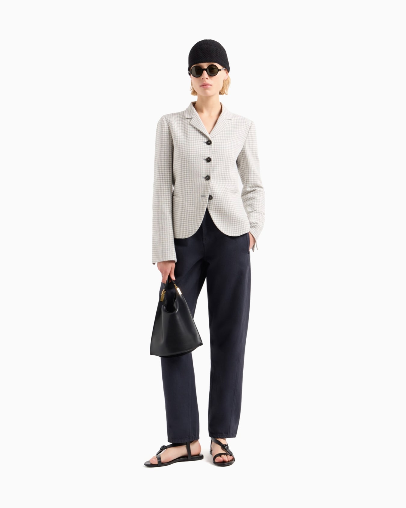Icon jacket in houndstooth jacquard Slide 2