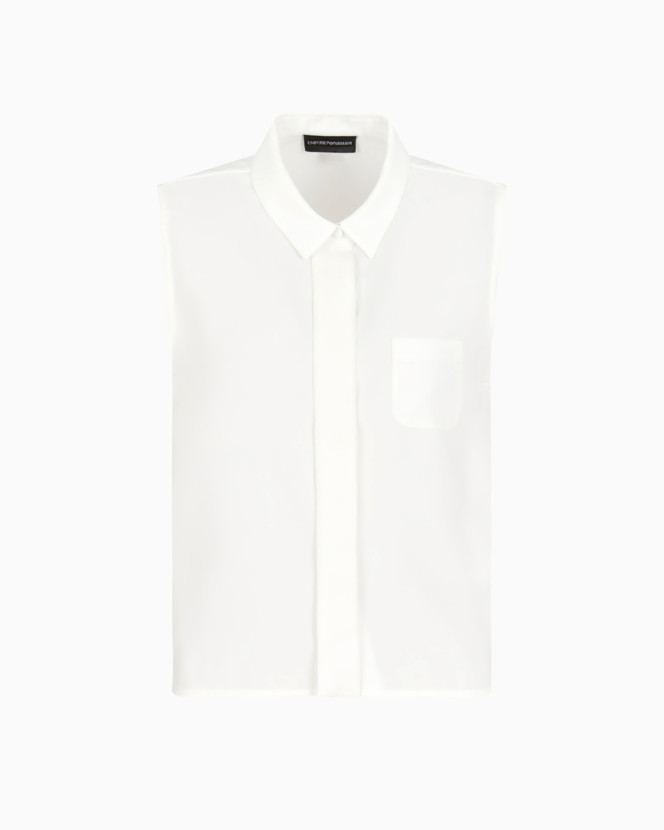 Fluid crêpe sleeveless blouse Slide 0