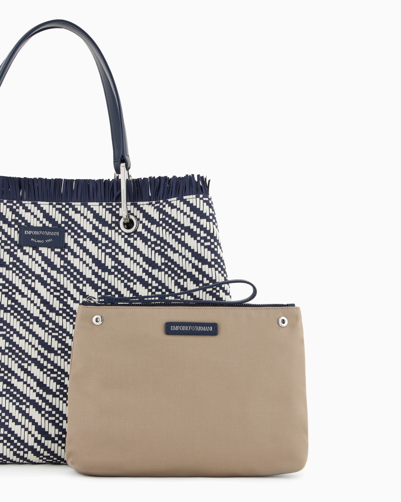 MyEA large basketweave shopper bag Slide 4