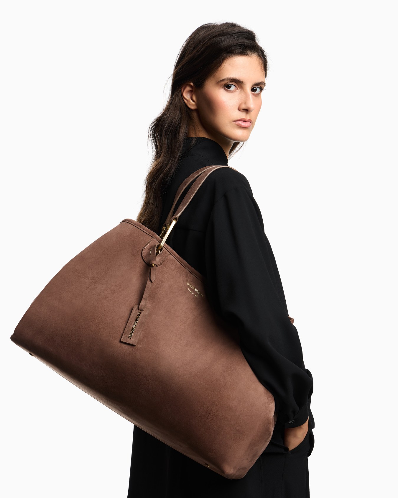 Faux suede large MyEA shopper bag Slide 5