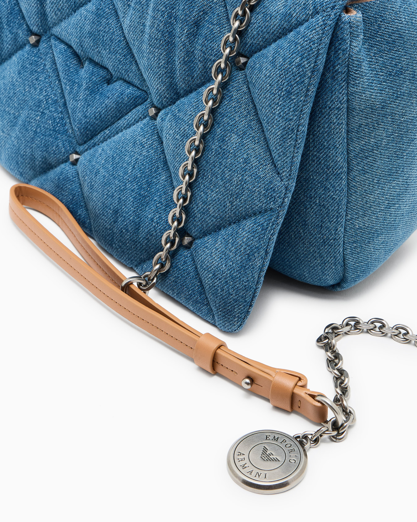 Shoulder bag with denim flap Slide 4