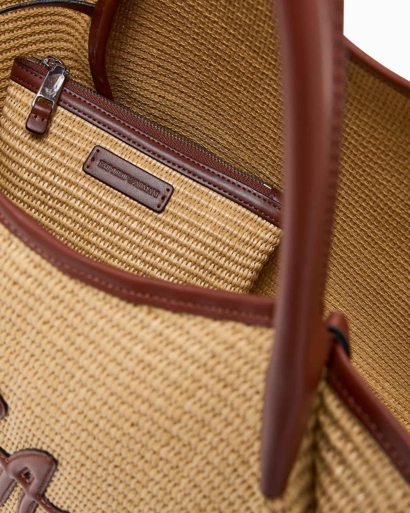 ミディアムショッパー ウーブンストロー EAロゴ スライドする 3