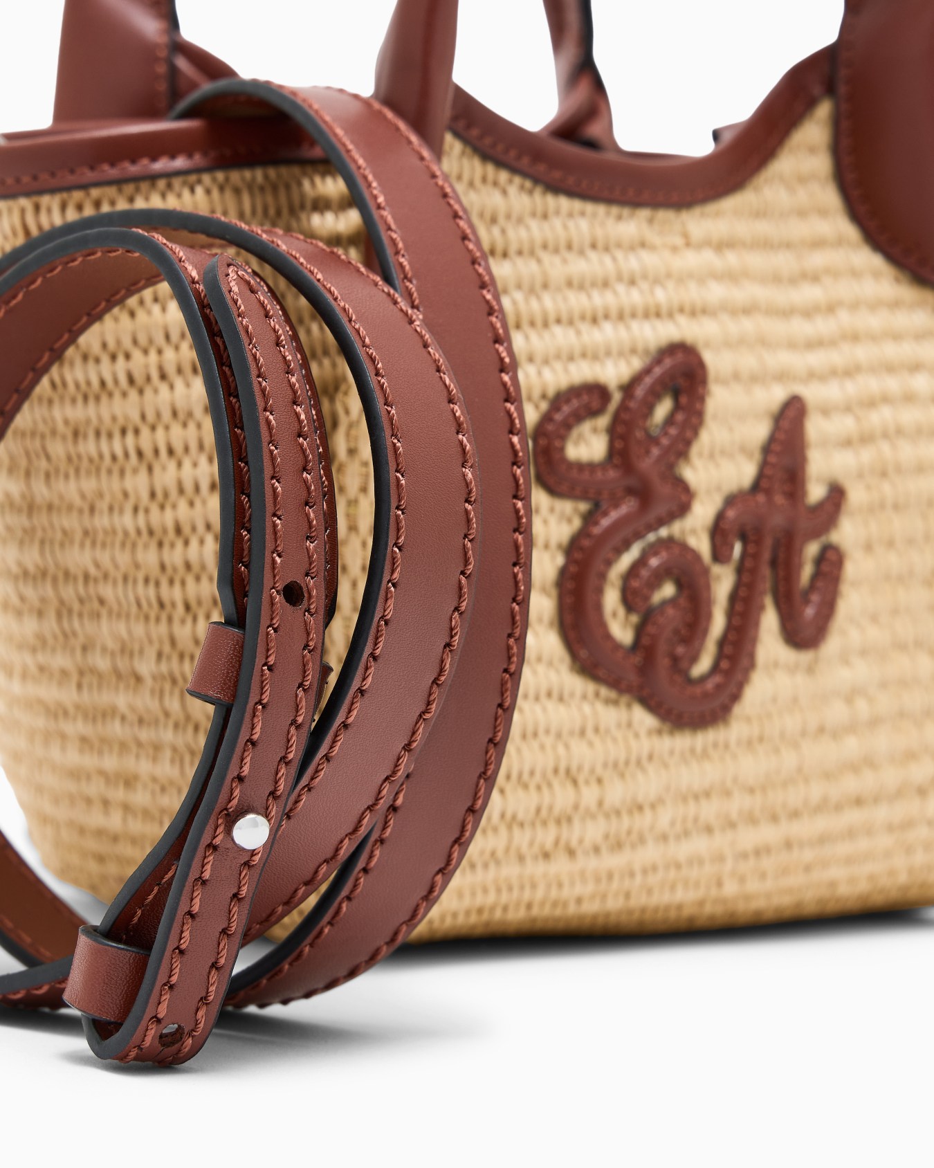 スモールショッパー ウーブンストロー EAロゴ スライドする 3