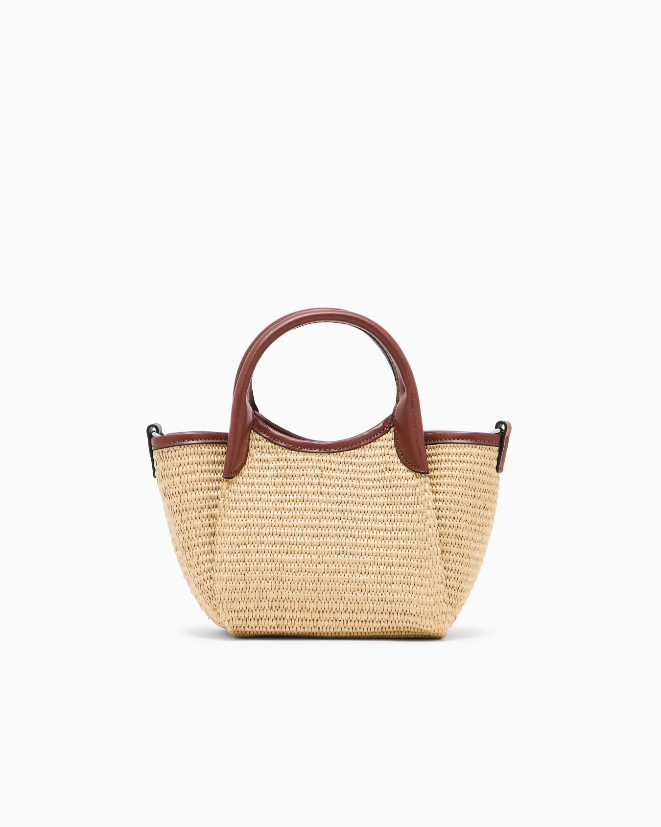 Sac cabas de petite taille en paille tressée avec logo EA Diapositive 2