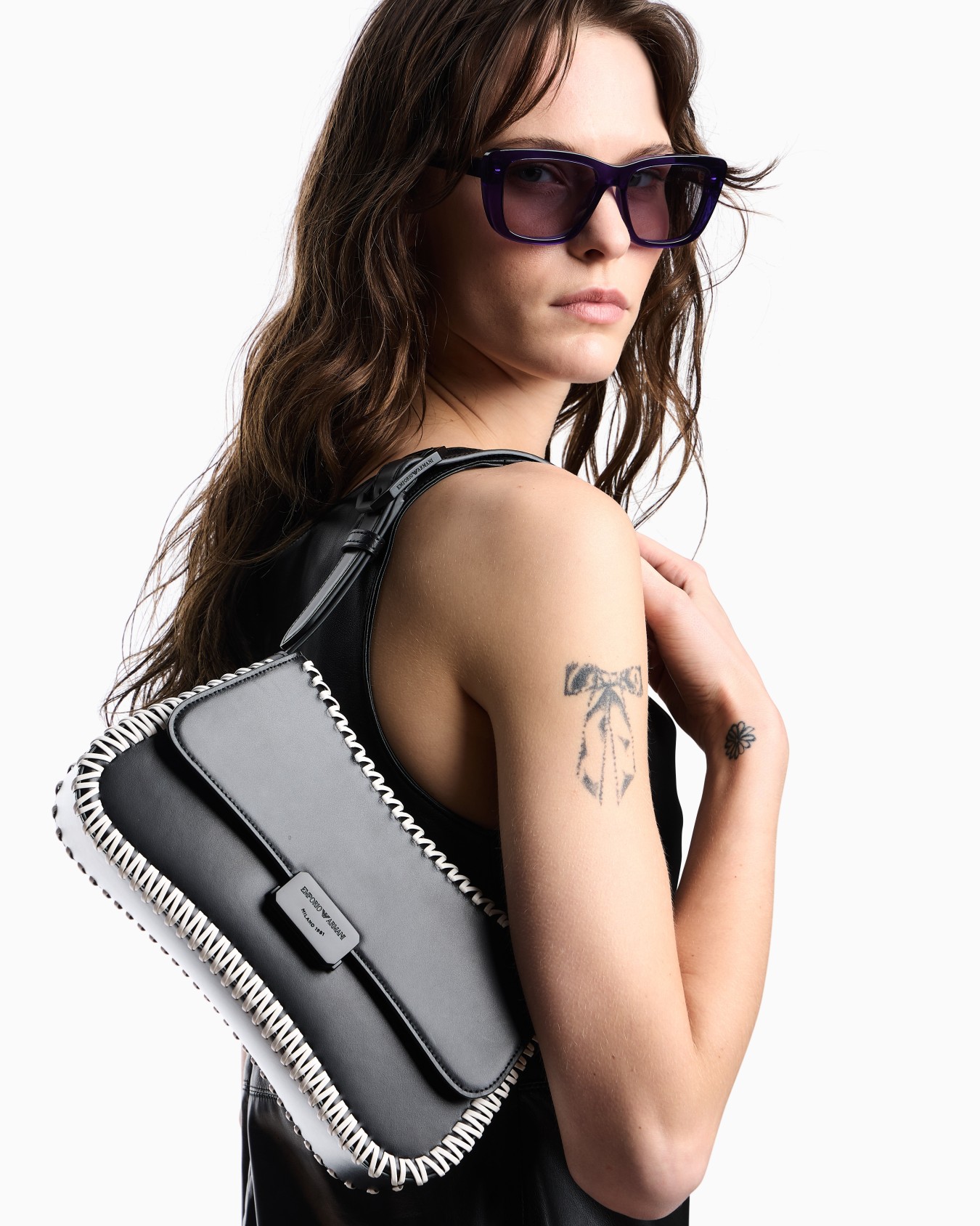 Sac à bandoulière en cuir tressé Diapositive 5
