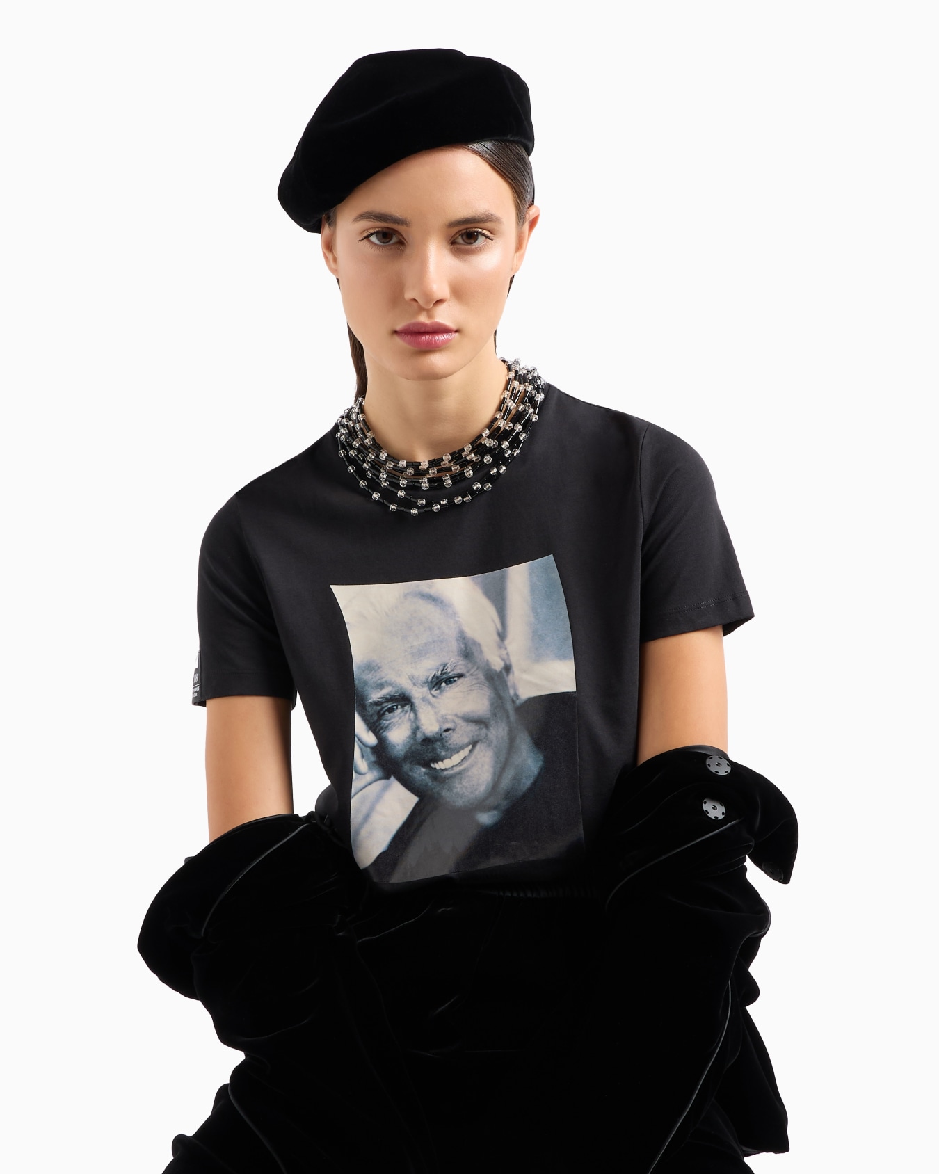 Camiseta de punto Supima con estampado fotográfico Mr Armani Icon Diapositiva 5