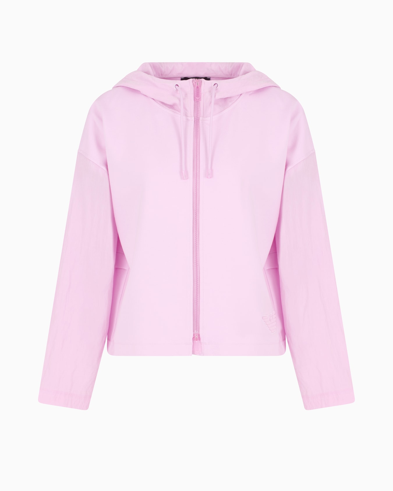 フード付きジップアップブルゾン インターロックジャージー スライドする 0