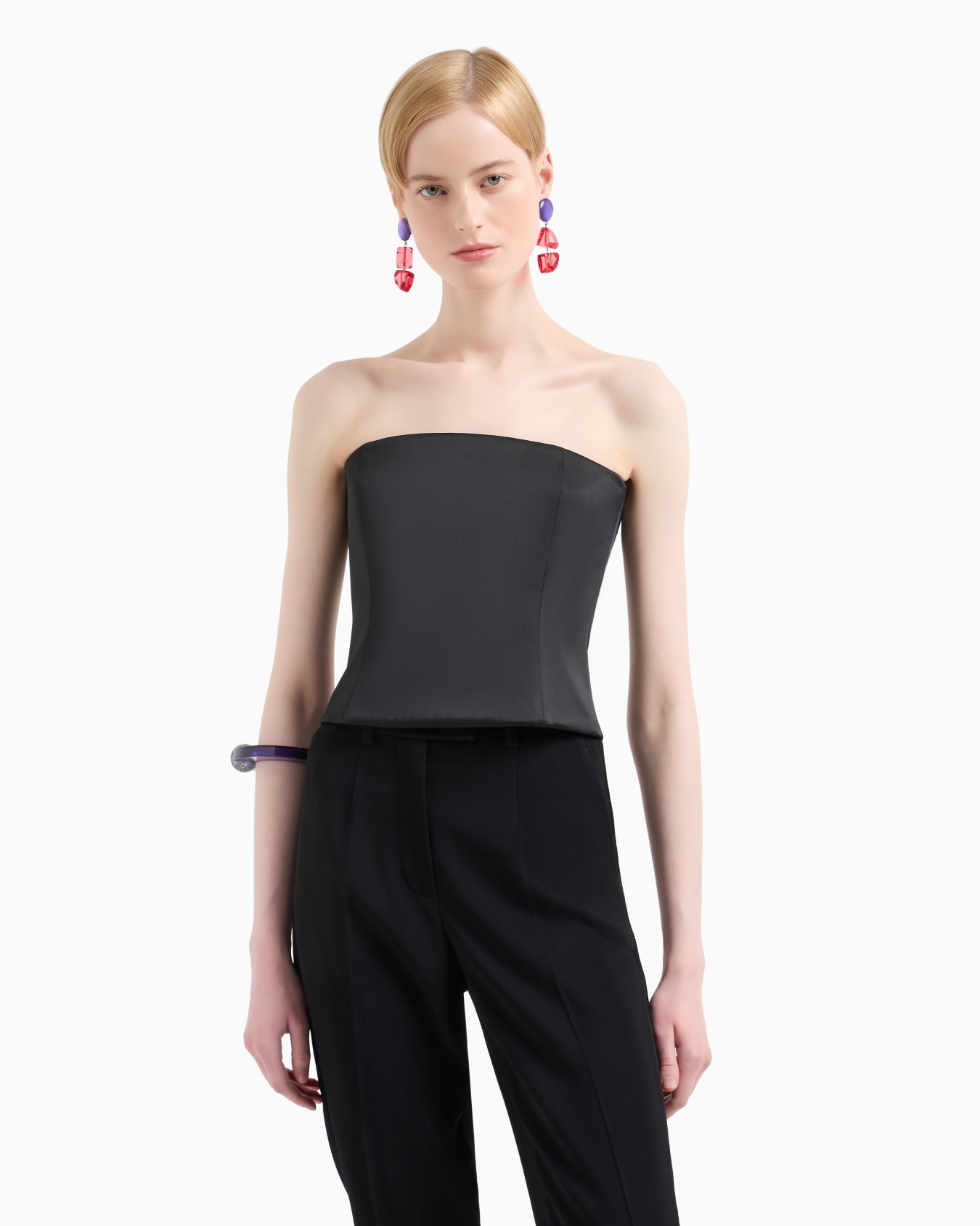 Satin bustier top Slide 3