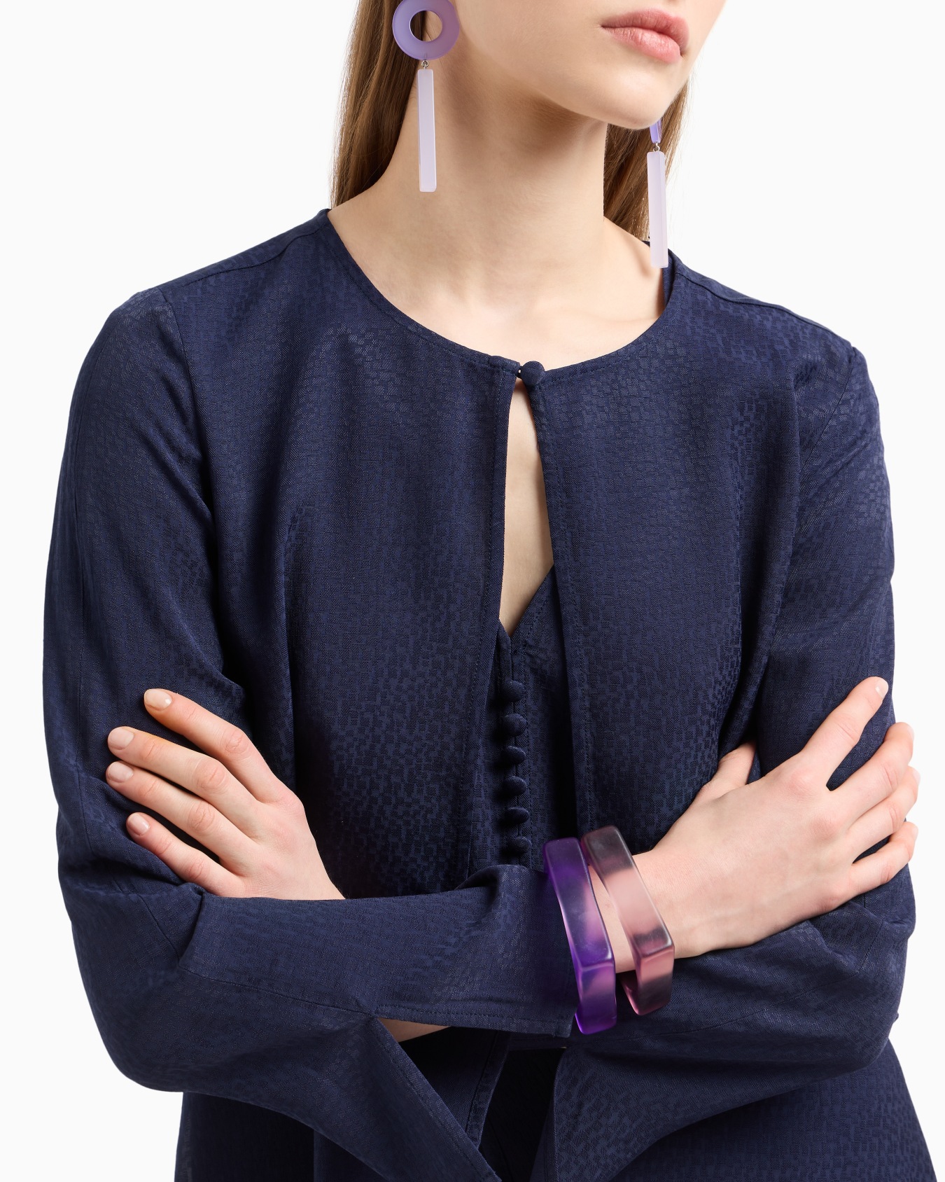 Blusa de viscosa texturizada Diapositiva 4