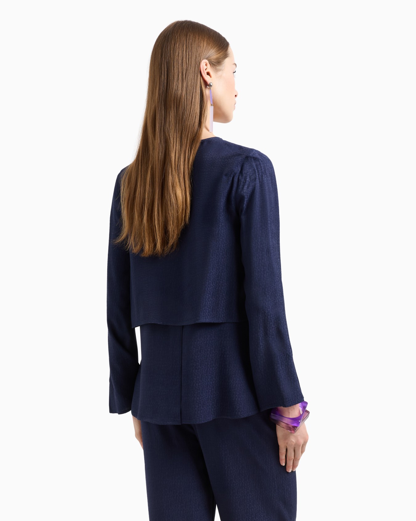 Blusa de viscosa texturizada Diapositiva 2