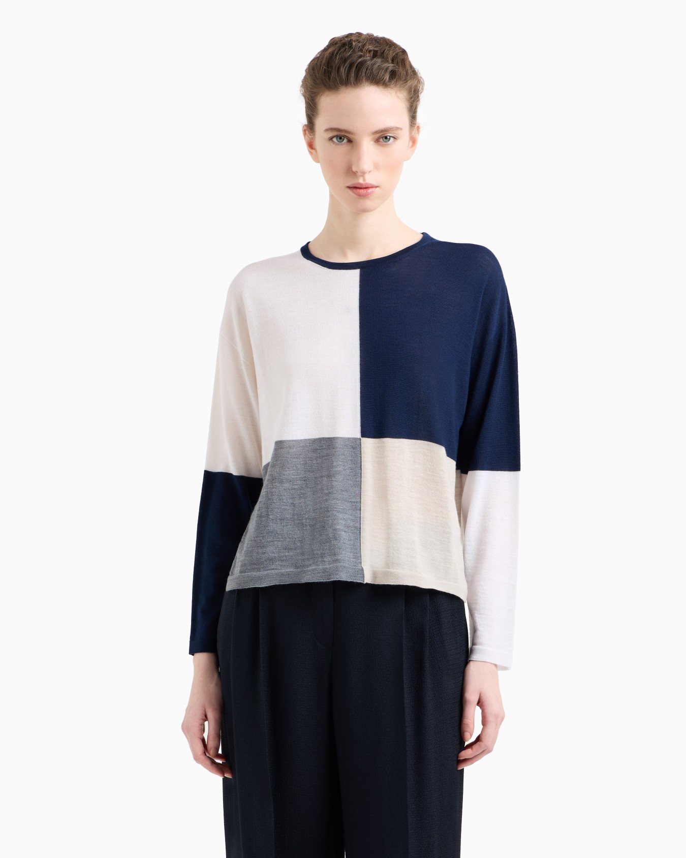 Icon wool jumper with intarsia Slide 3