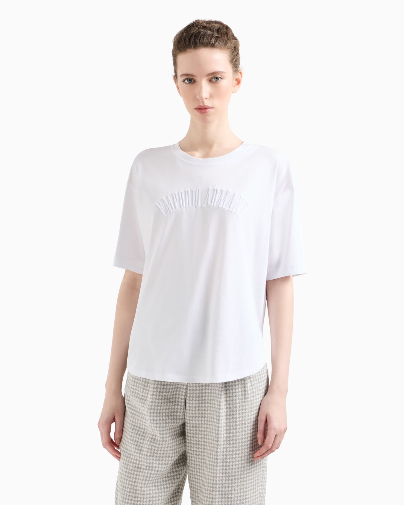 Supima jersey T-shirt with Icon logo embroidery Slide 3