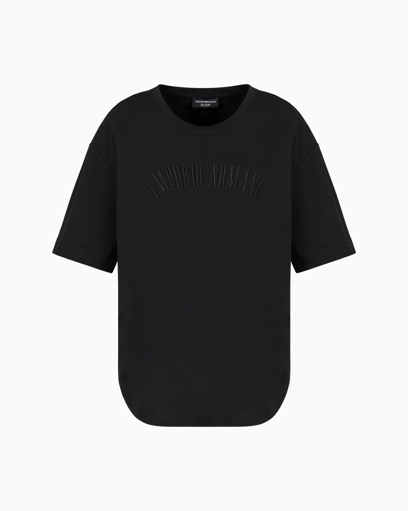 Supima jersey T-shirt with Icon logo embroidery Slide 0