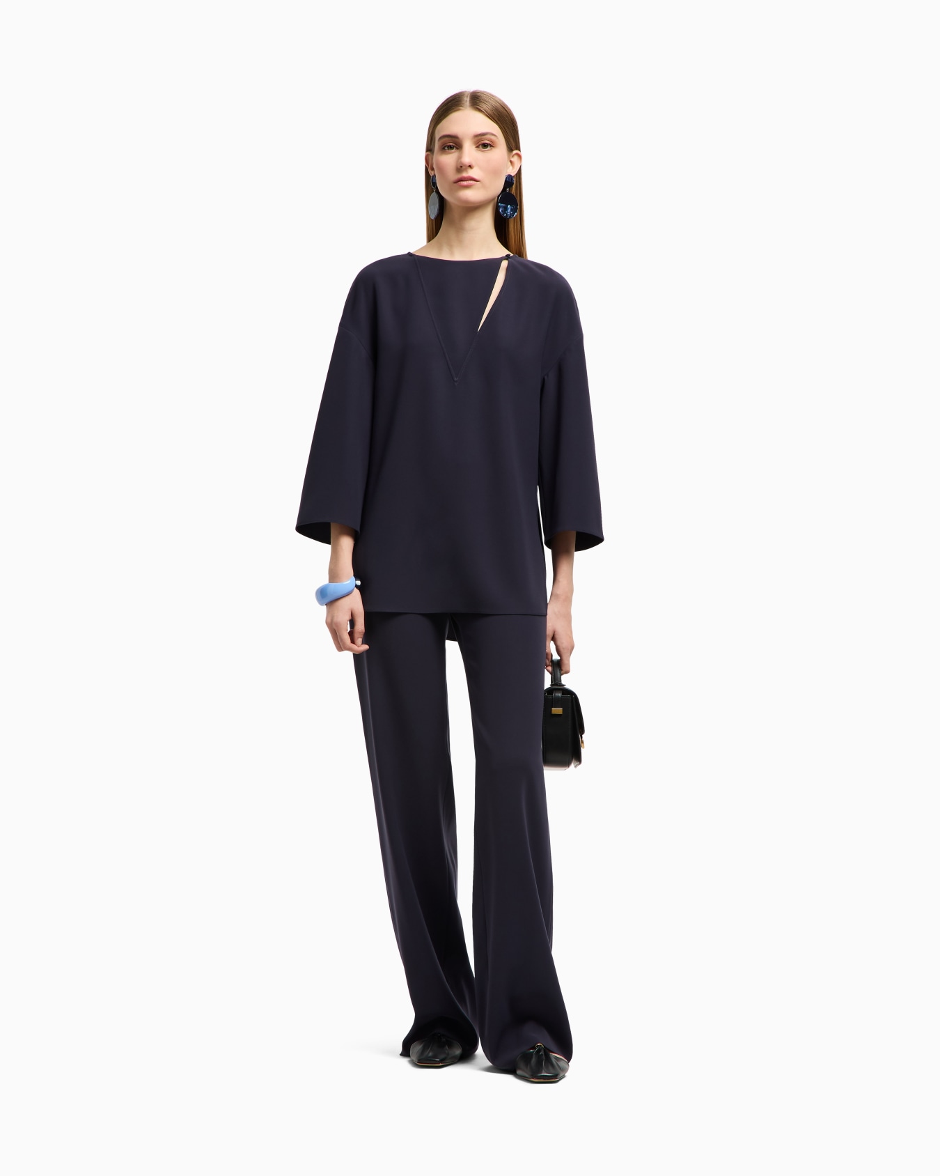 Techno cady palazzo trousers Slide 1