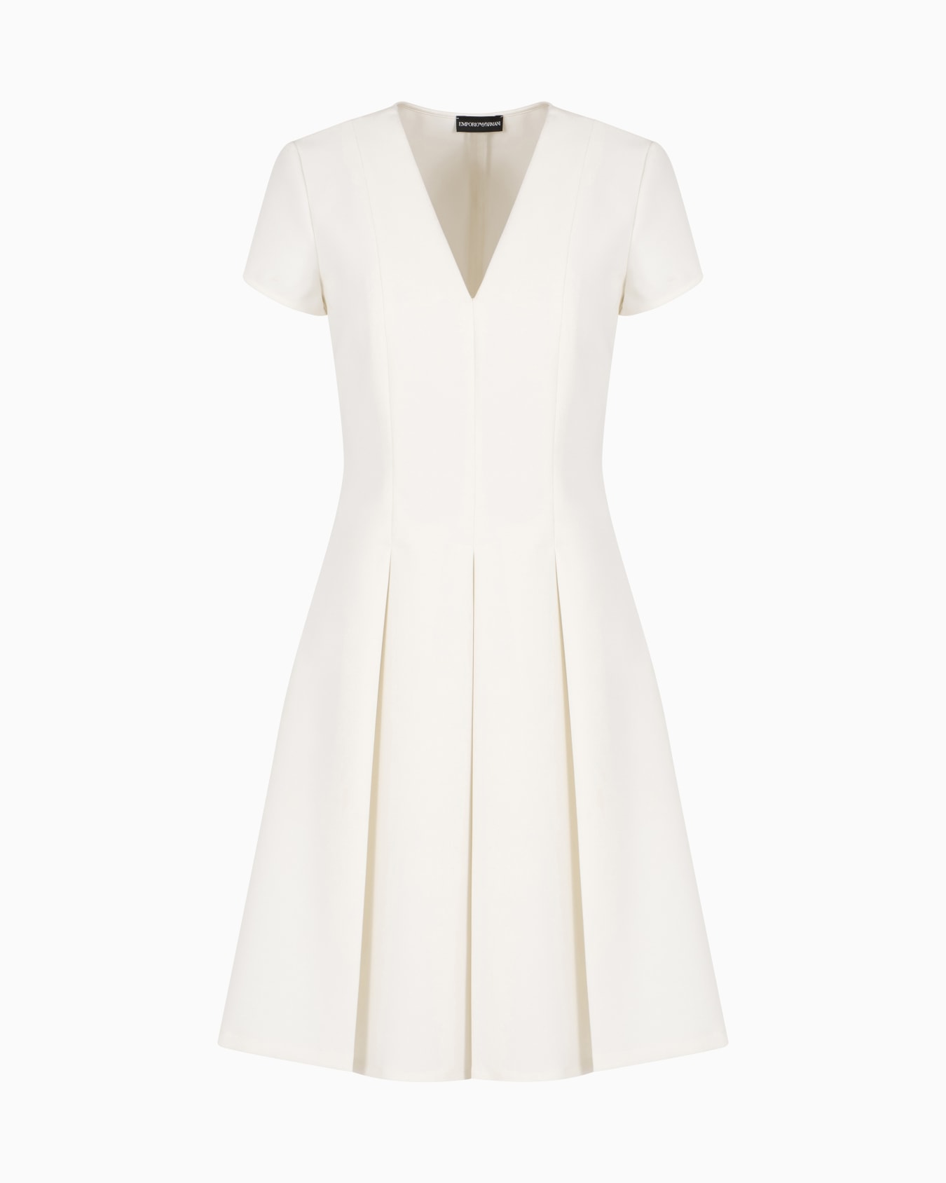 US Exclusive flared dress with godet pleats Diapositiva 0