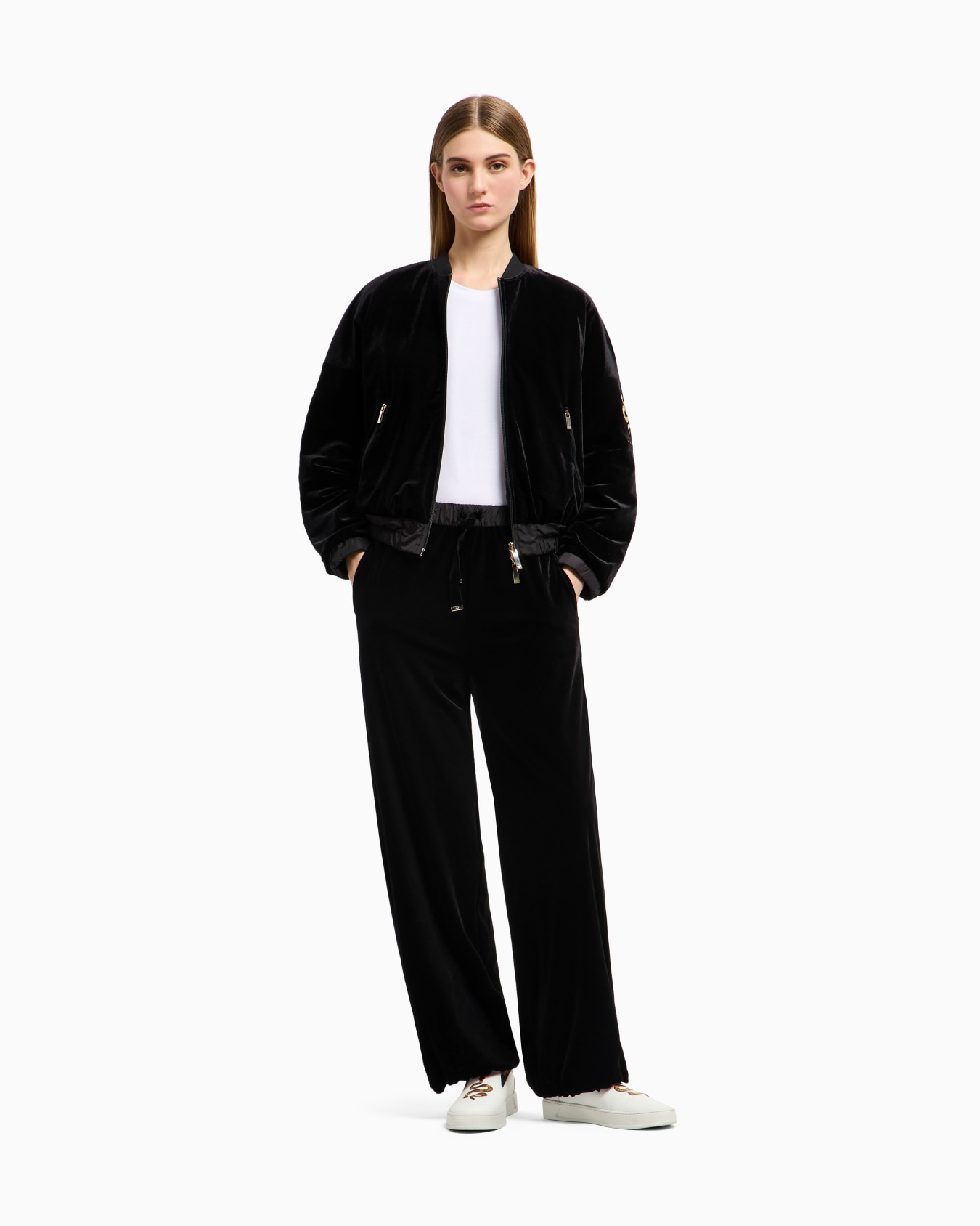 Blouson bomber réversible en chenille Diapositive 1