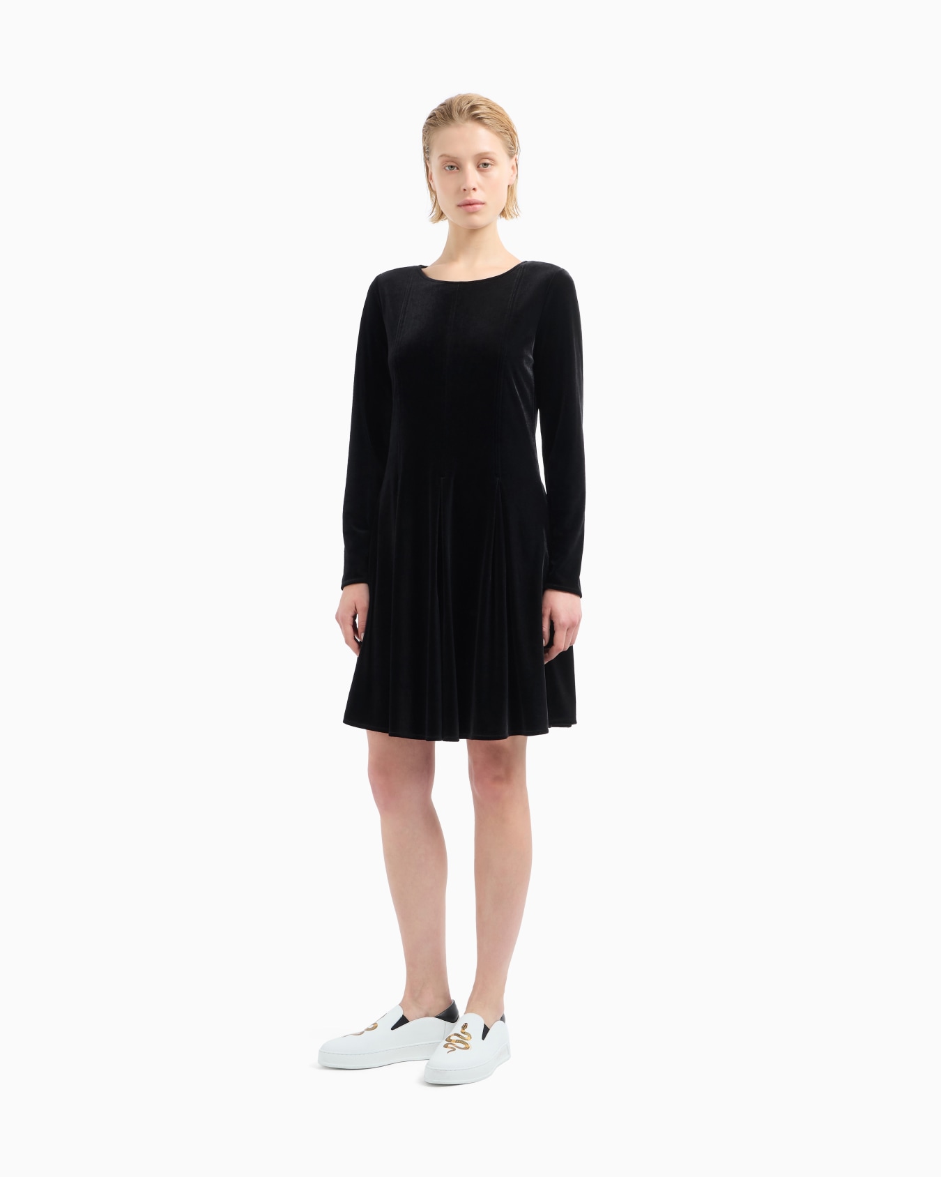 Vestido acampanado de chenilla Diapositiva 4